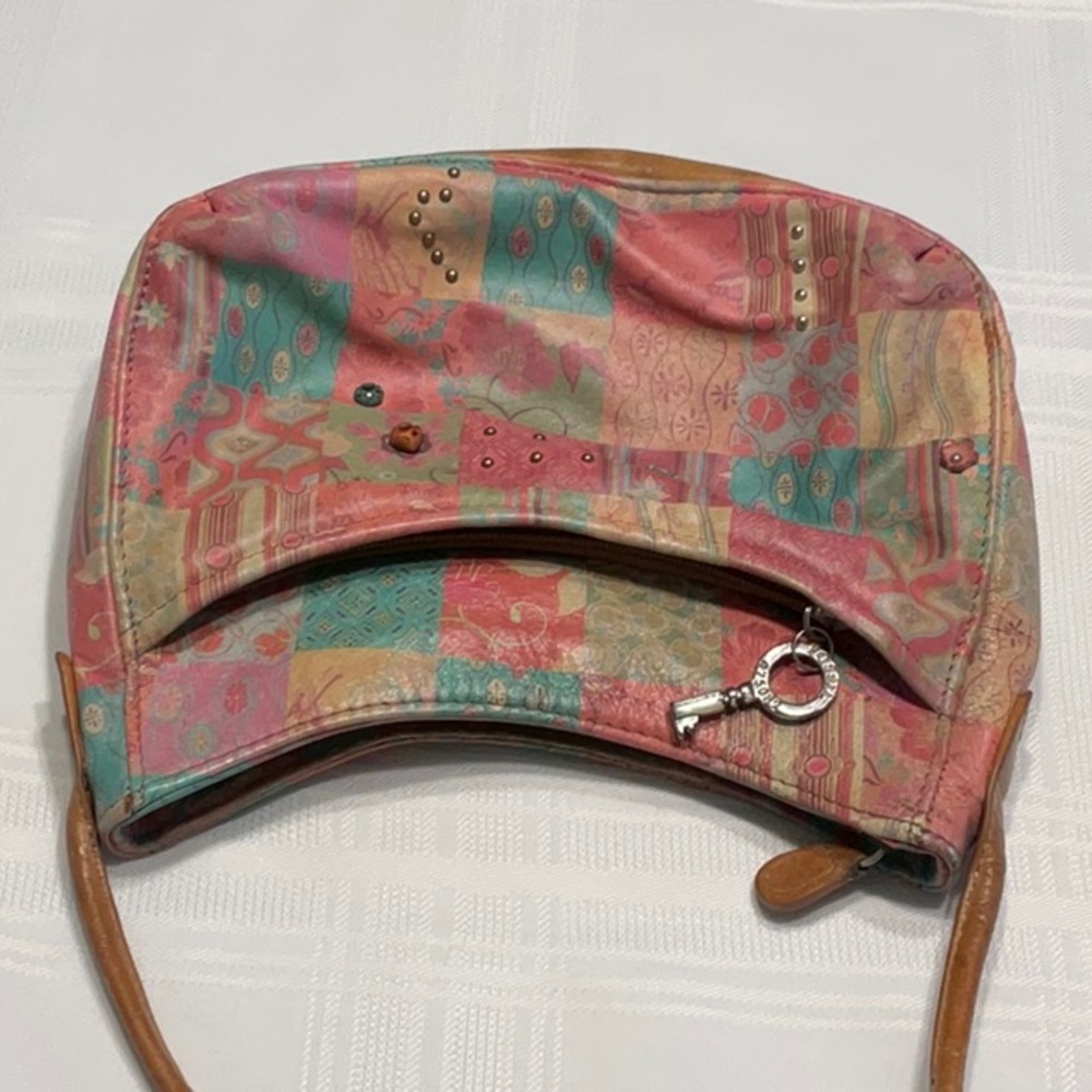 Fossil Leather Crossbody Small Patchwork Design W… - image 2